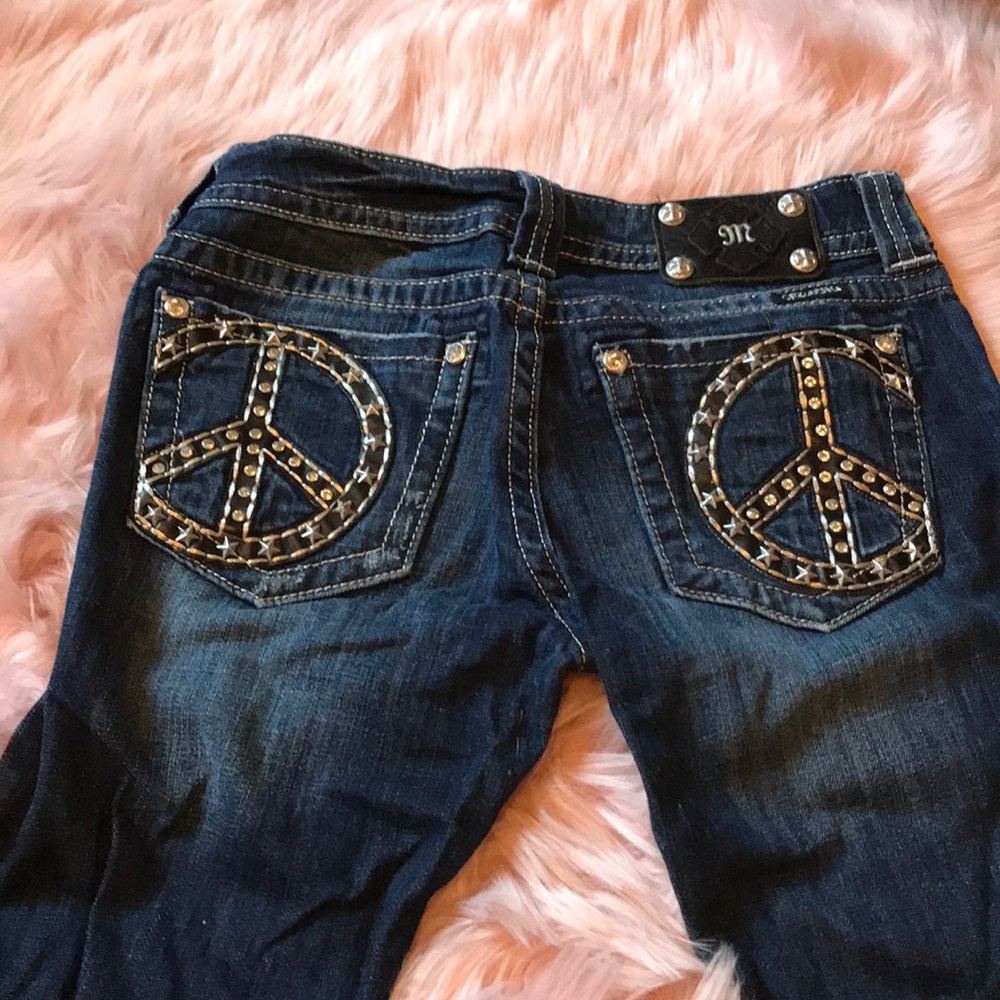 Peace Sign miss me jeans!